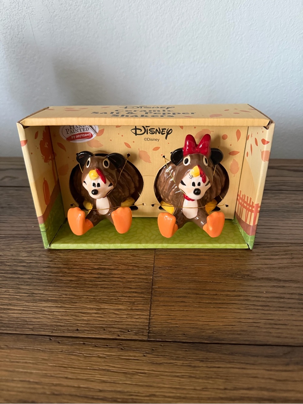 Disney Thanksgiving Turkey Salt and Pepper Shakers Hand Painted